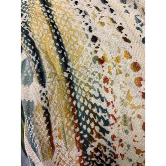 Olivaceous Snakeskin Abstract Print Kimono Cardigan Women's L Draped Open Front - Picture 7 of 7